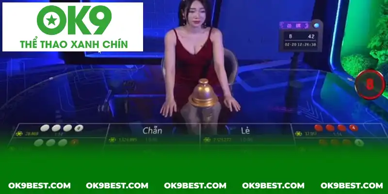 Bảng cược và kết quả hiển thị trong trò xóc đĩa OK9 Bảng cược và kết quả hiển thị trong trò xóc đĩa OK9