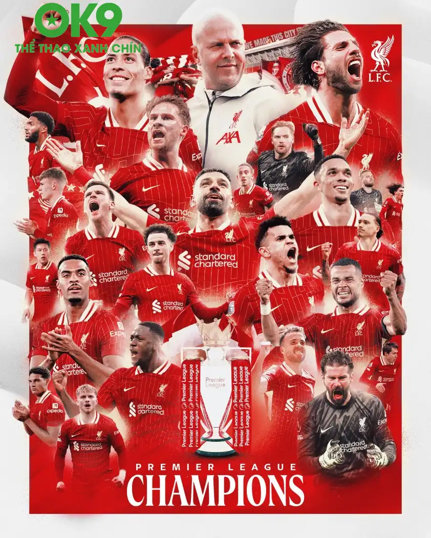 Liverpool vô địch Ngoại hạng Anh 2024/25 – Ảnh: Twitter Liverpool vô địch Ngoại hạng Anh 2024/25 – Ảnh: Twitter